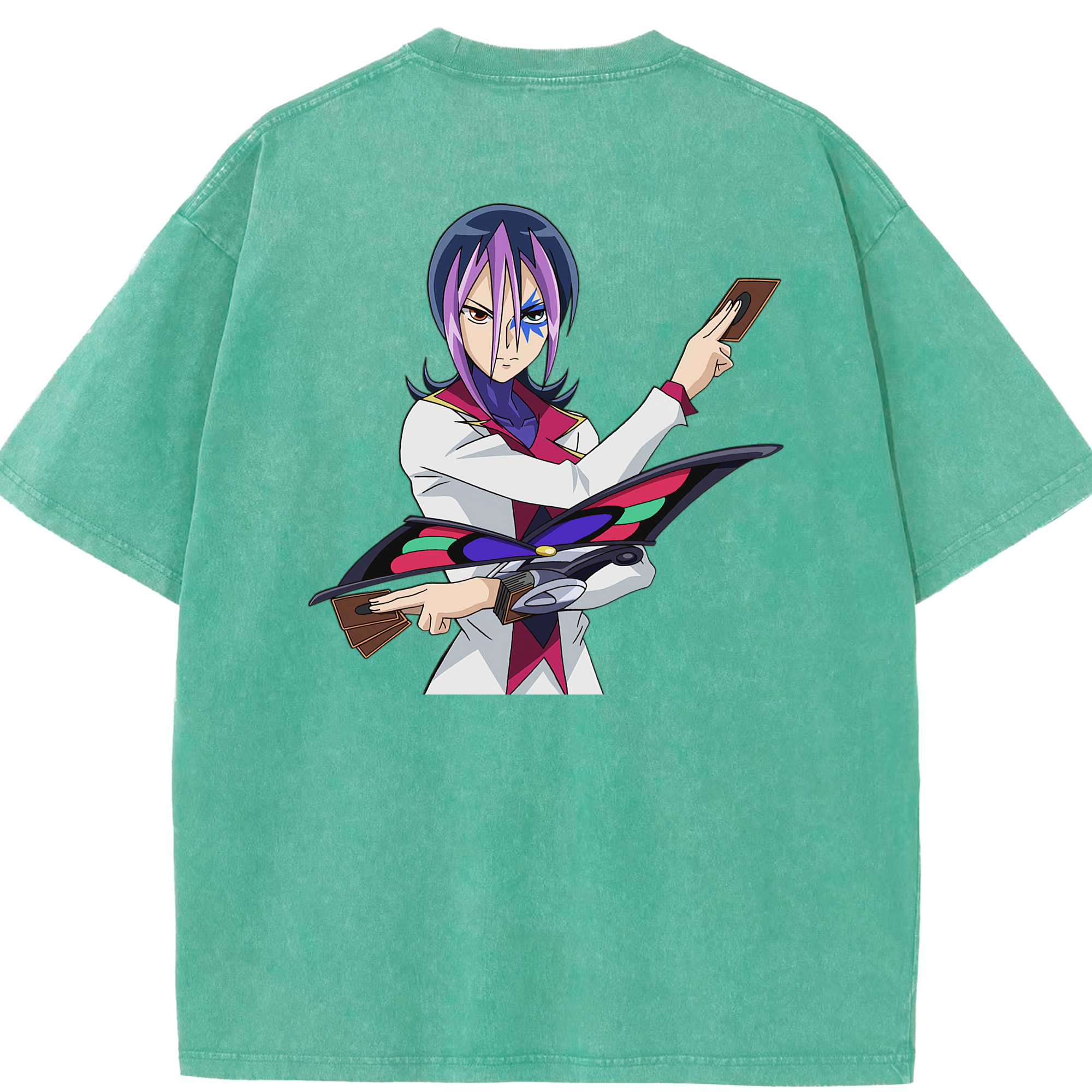 （画像用） 遊☆戯☆王 Yu-Gi-Oh! 綿100% ヴィンテージ風 半袖Tシャツ（背面プリント）